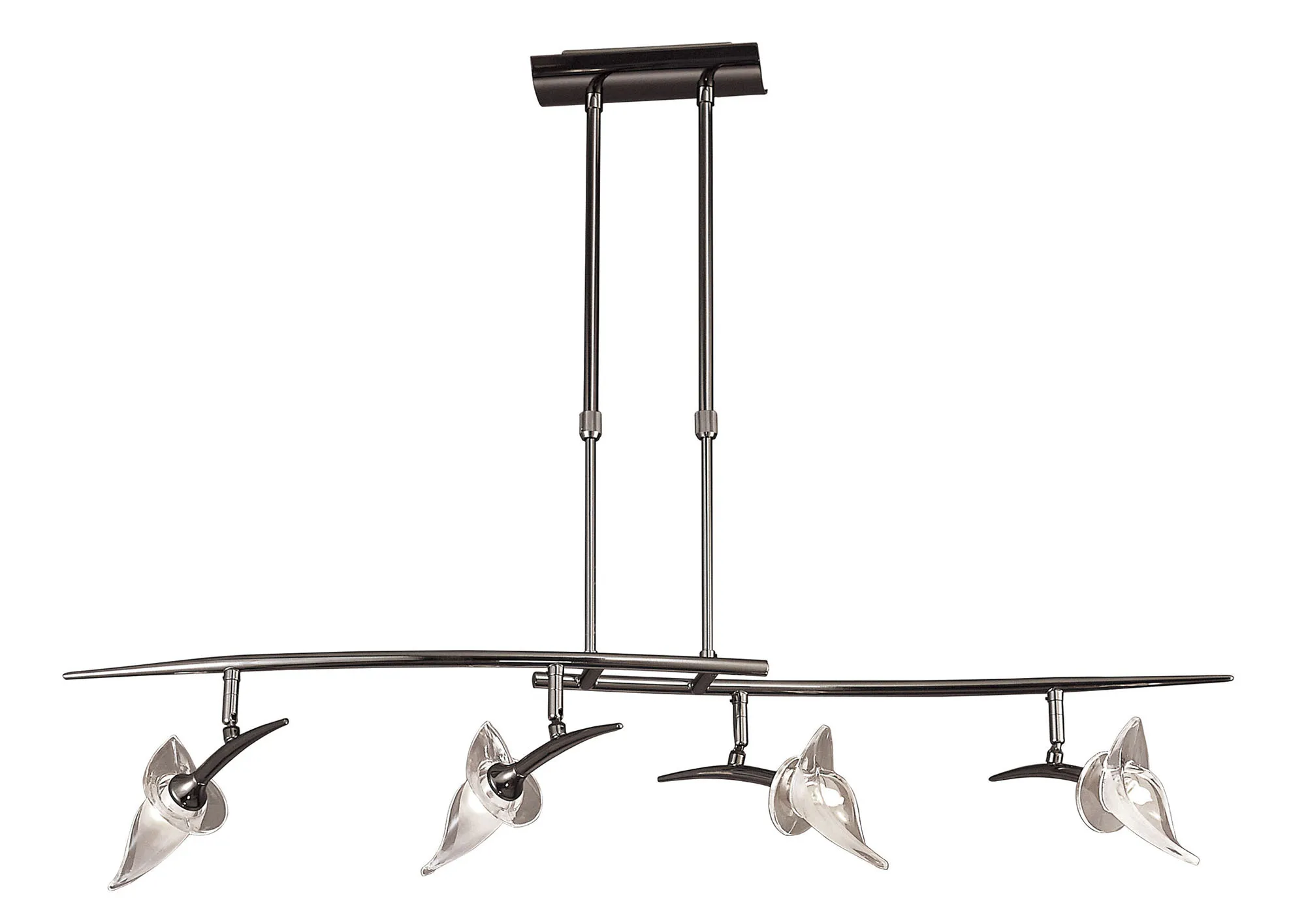 Flavia Black Chrome Ceiling Lights Mantra Linear Fittings Flavia Black Chrome Ceiling Lights Mantra Linear Fittings
